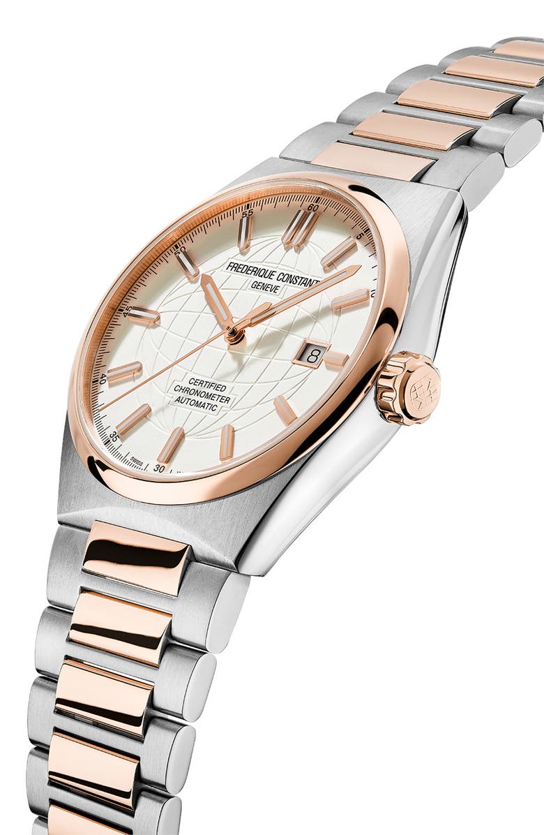 FREDERIQUE CONSTANT The Highlife COSC Two-Tone Interchangeable Strap Automatic Watch, 41mm, Alternate, color, Two-Tone