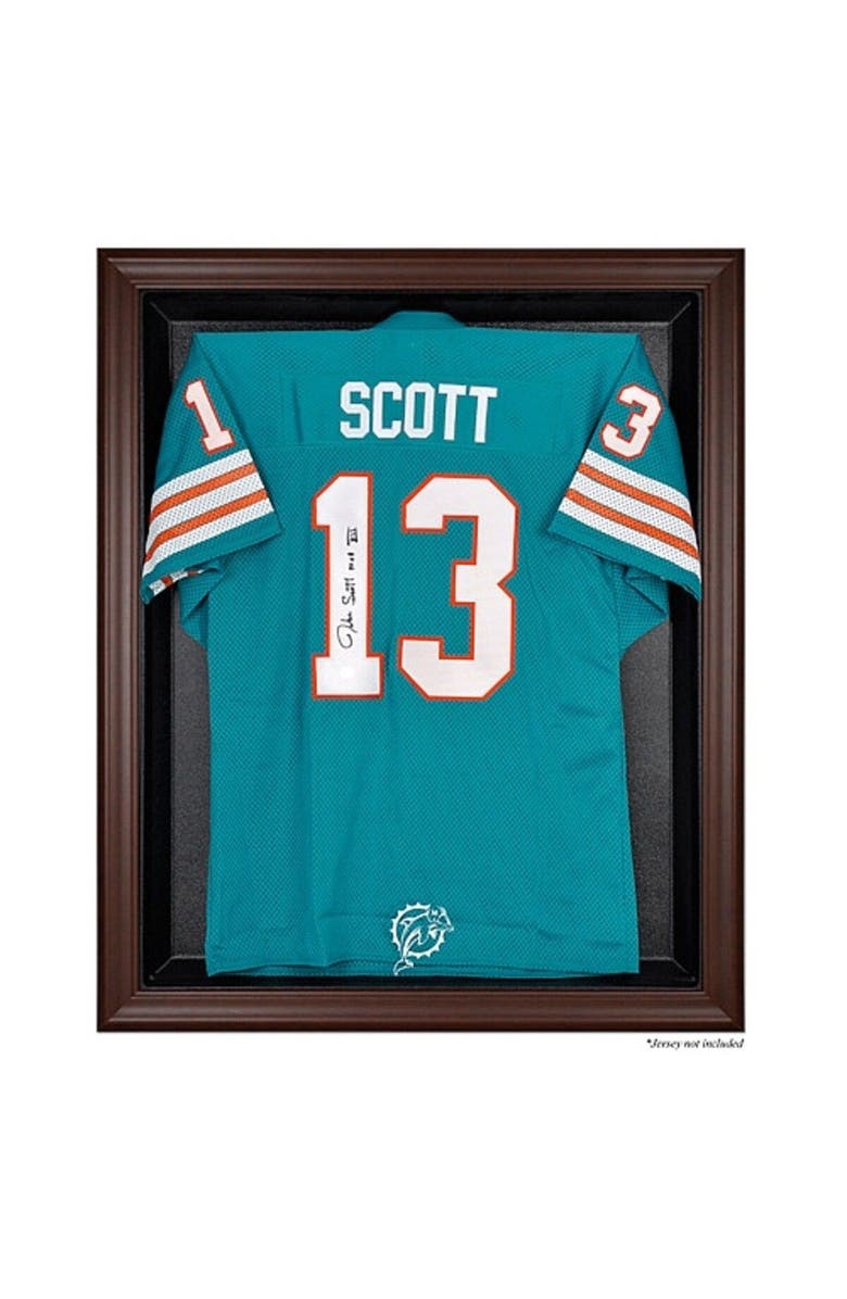 FANATICS AUTHENTIC Miami Dolphins Brown Framed Logo Jersey Display Case, Main, color, 