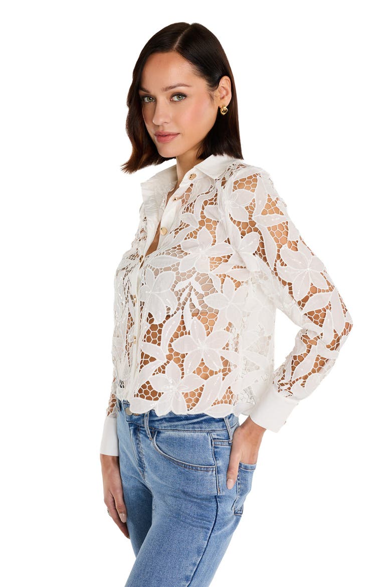 Mina Lace Blouse, Alternate, color, White
