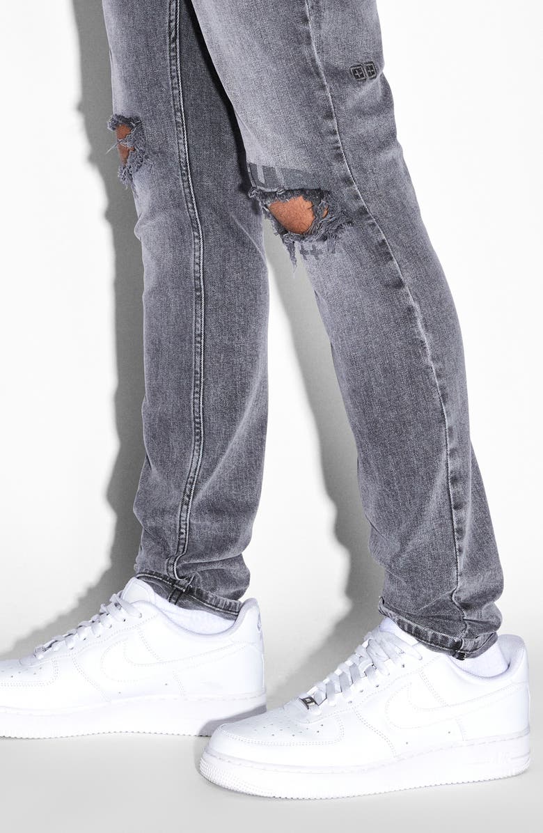 Ksubi Van Winkle Monokrome Ripped Skinny Jeans, Alternate, color, 