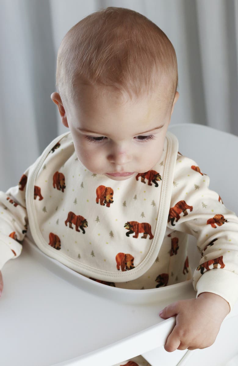 L'ovedbaby x The World of Eric Carle<sup>™</sup> 2-Layer Reversible Organic Cotton Bib, Alternate, color, Brown Bear