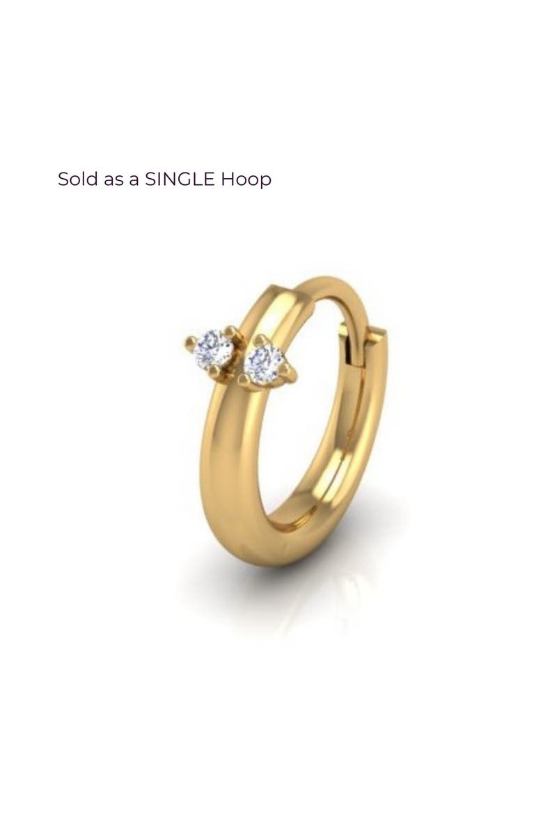 Twin Hoop, Main, color, Yellow Gold