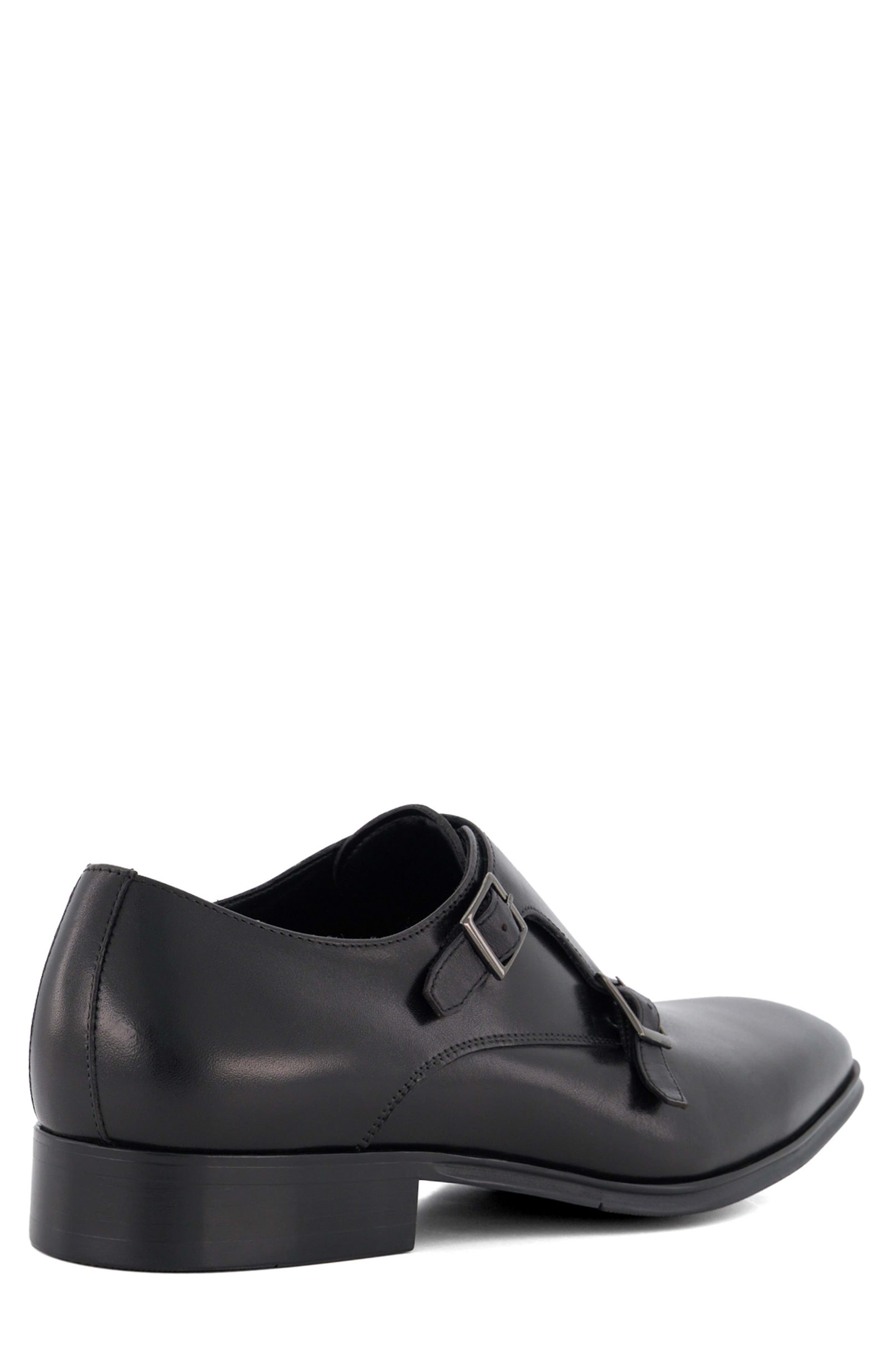Dune London Situation Double Monk Strap Shoe, Alternate, color, Black