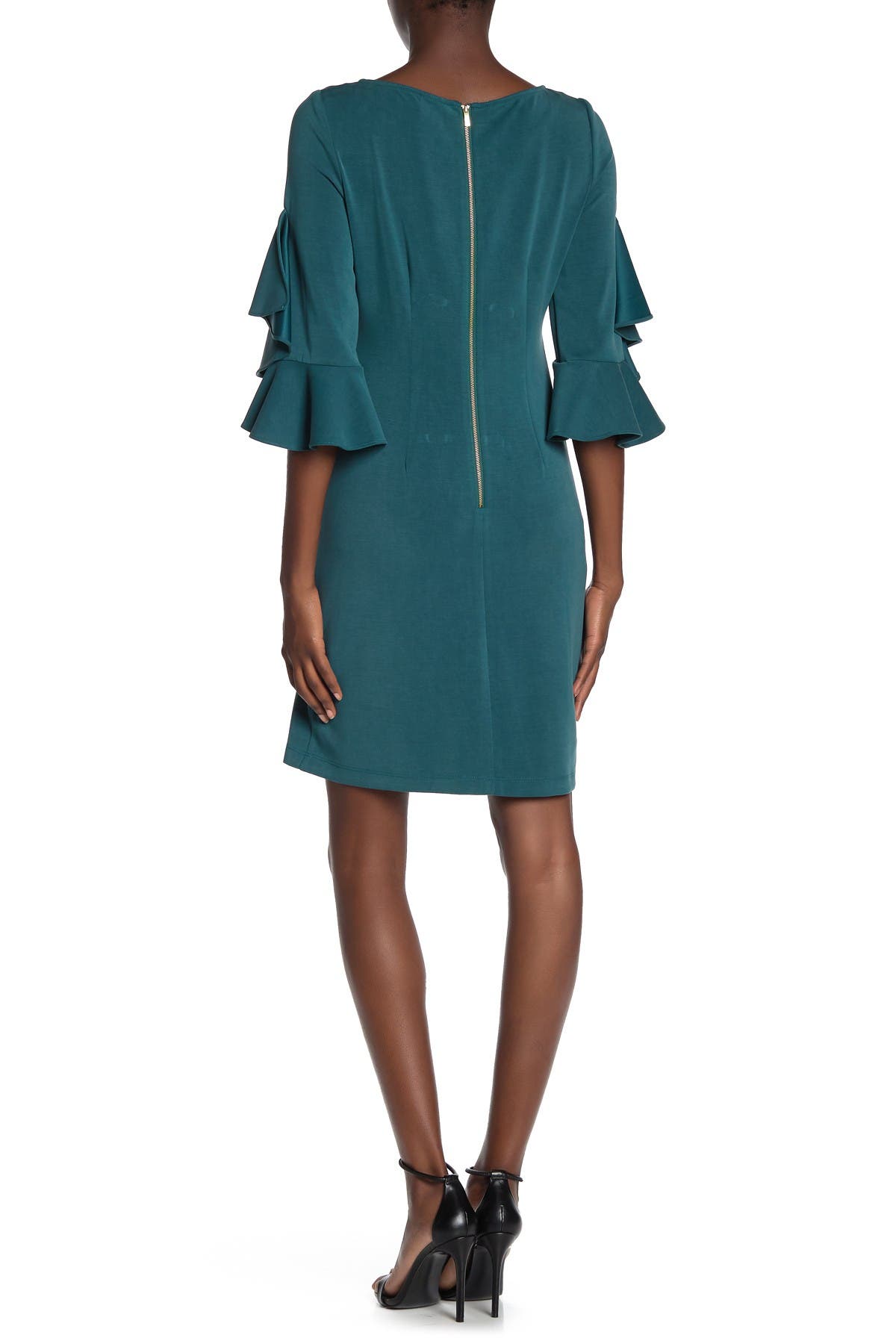 Taylor Dresses Ruffle Sleeve Dress (Women) | Nordstromrack