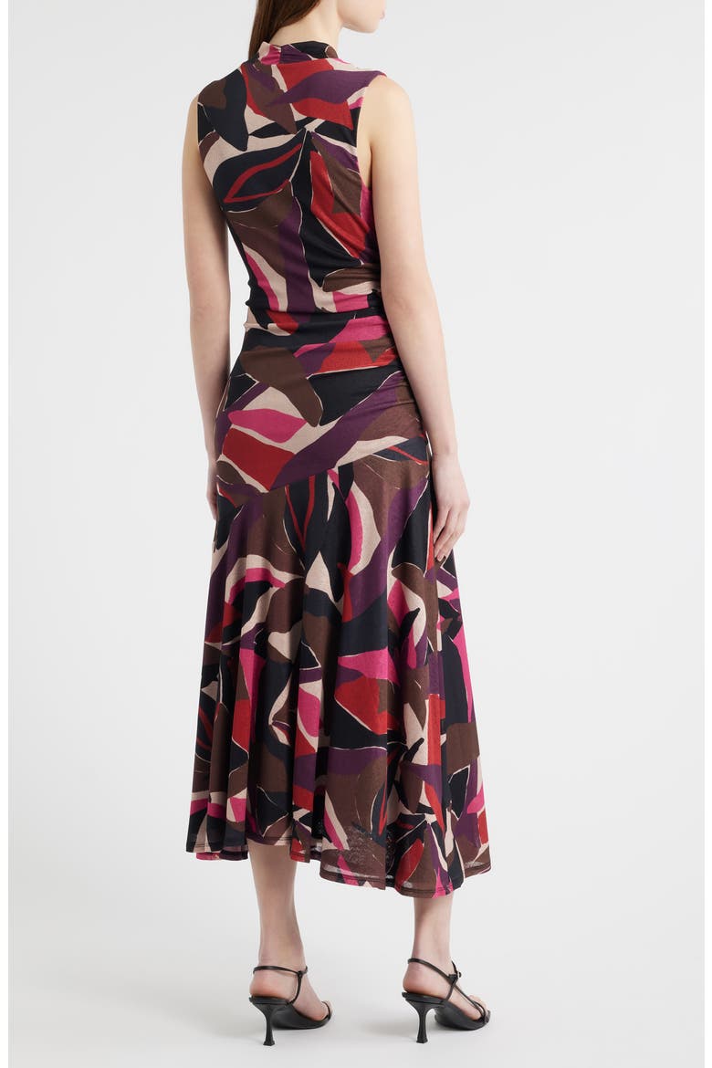 Vanya Abstract Print Faux Wrap Midi Dress, Alternate, color, PARADISE