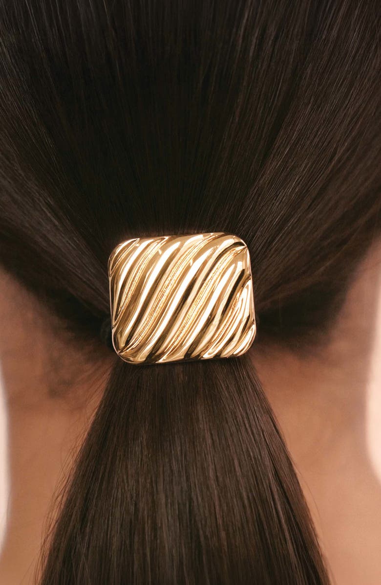 Ettika Shiny Square Ponytail Holder, Alternate, color,