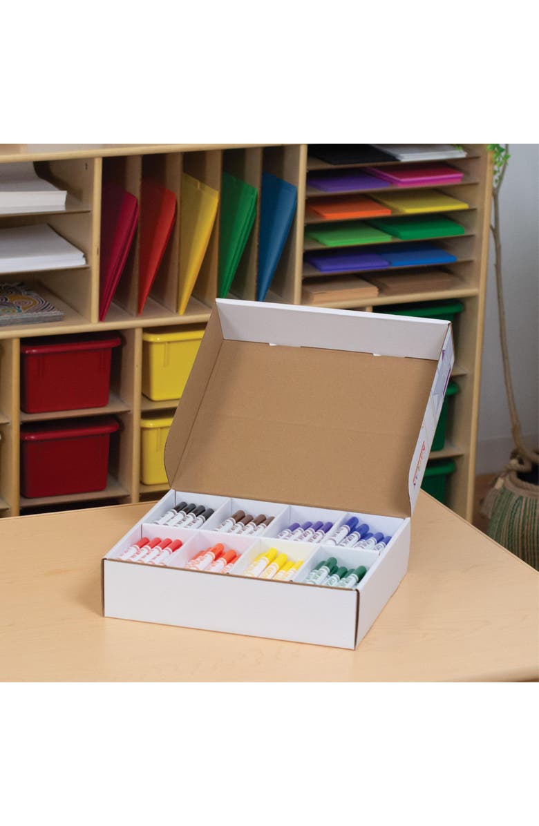 Kaplan Early Learning Company Washable Broad Tip Marker Class Pack - 200 Per Box, Alternate, color, Multicolor