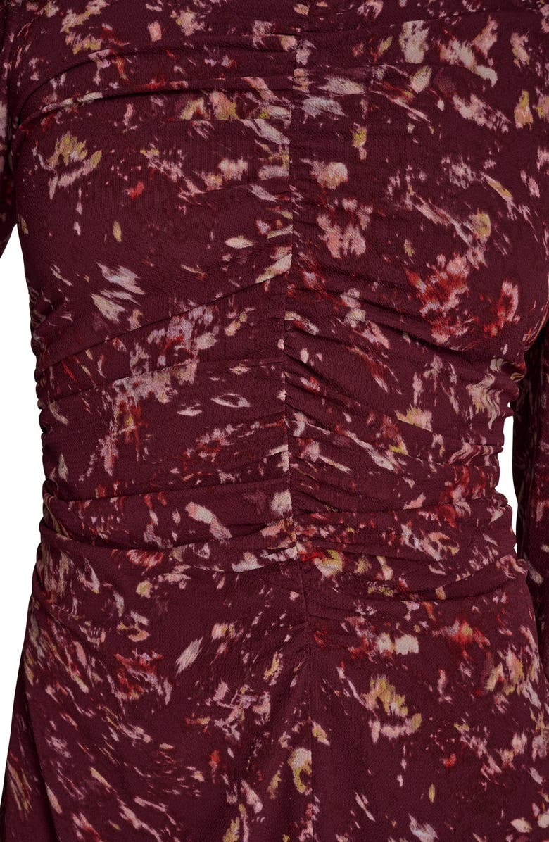 BCBG Abstract Print Long Sleeve Midi Dress, Alternate, color,