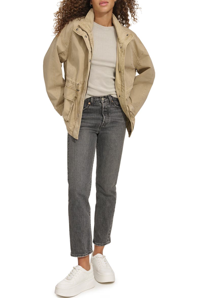 Cotton Hooded Jacket, Alternate, color, SAFARI