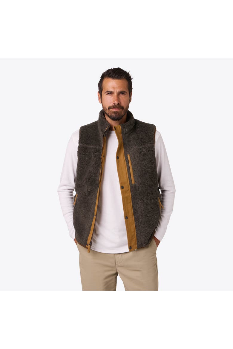 Ranch Heated High-Pile Fleece Vest, Main, color, Tan