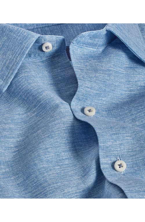 David Donahue Casual Pima Cotton Button-down Shirt In Seafoam
