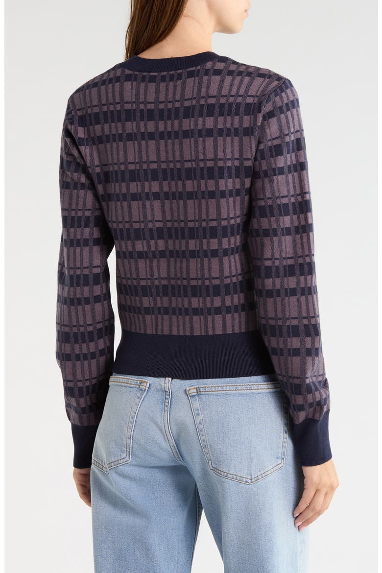 The Henry Plaid Crewneck Sweater, Alternate, color, NAVY PLAID