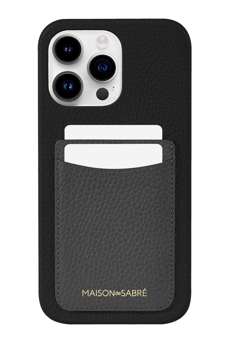Card Phone Case iPhone 15 Pro, Alternate, color, Graphite Caviar