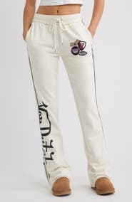 Von Dutch Low Rise Flared Raw Hem Sweatpants