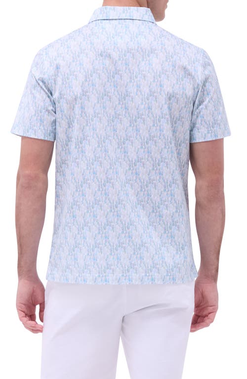 Bugatchi Victor Ooohcotton® Pineapple Print Polo In Menthol