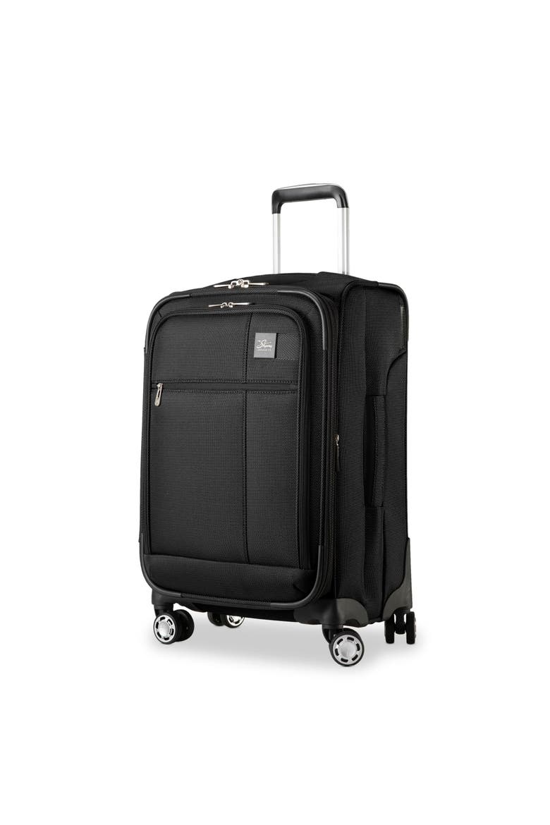 Sigma 7.0 Softside Expandable 20" Carry On Spinner Luggage, Main, color, Black