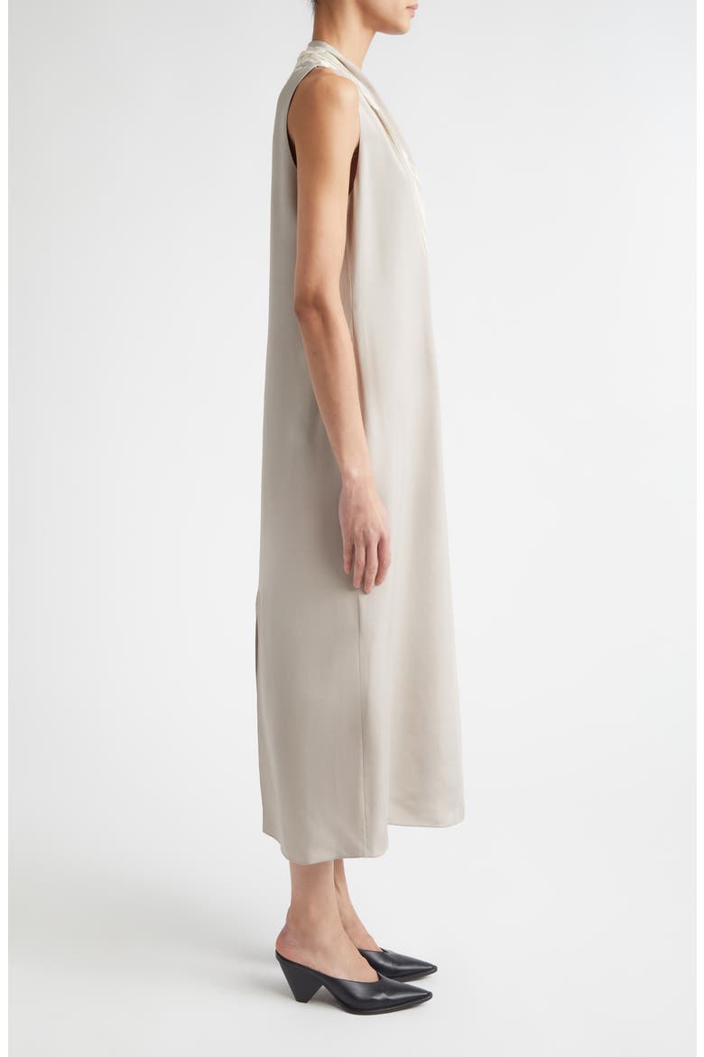 Baker Silk Shift Dress, Alternate, color, TAHINI GOOSE