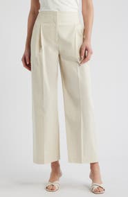 BOSS Tulotta Pleated High Waist Wide Leg Pants