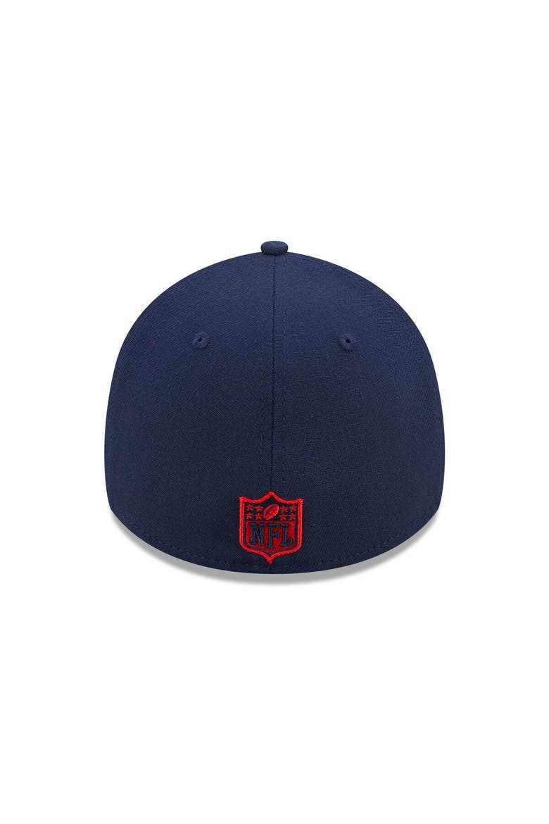 Men's New Era Red/Navy New England Patriots Shattered 39THIRTY Flex Hat, Alternate, color, Red