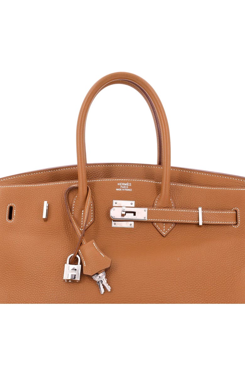 Pre-Owned Hermes Birkin Handbag Brown Togo with Palladium Hardware 35, Alternate, color,