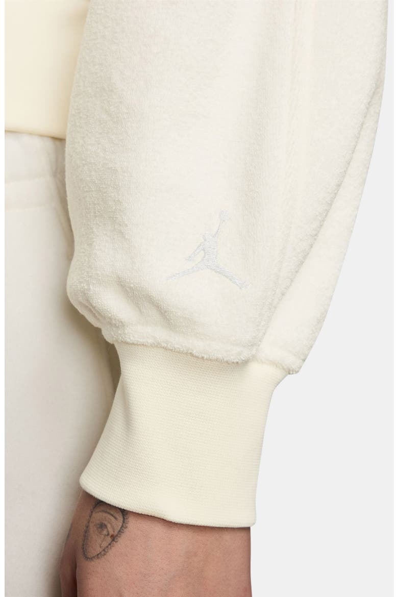 Flight Fleece Quarter Zip Crop Sweatshirt, Alternate, color, SAIL/ SAIL