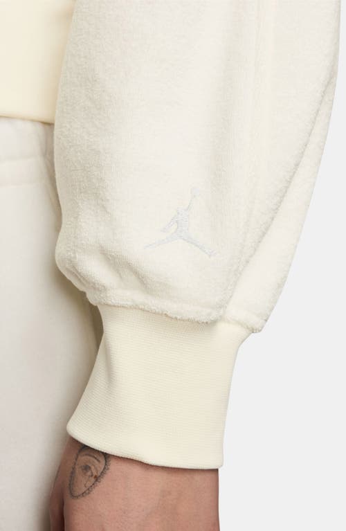 Jordan Flight Fleece Quarter Zip Crop Sweatshirt In Neutral