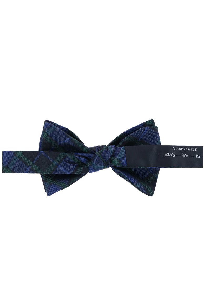 Ives Plaid Silk Bow Tie, Alternate, color, GREEN
