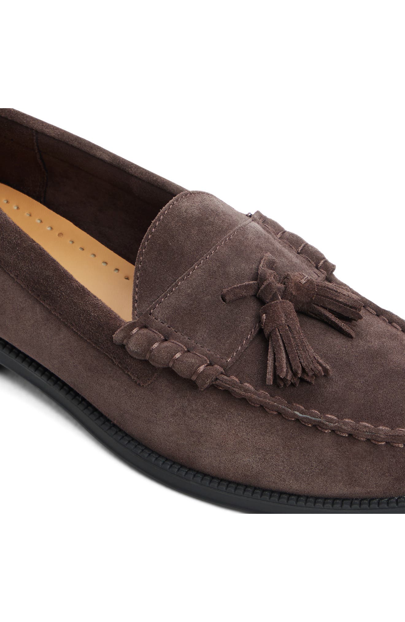 Carver Leather Tassel Loafer, Alternate, color, DARK BROWN