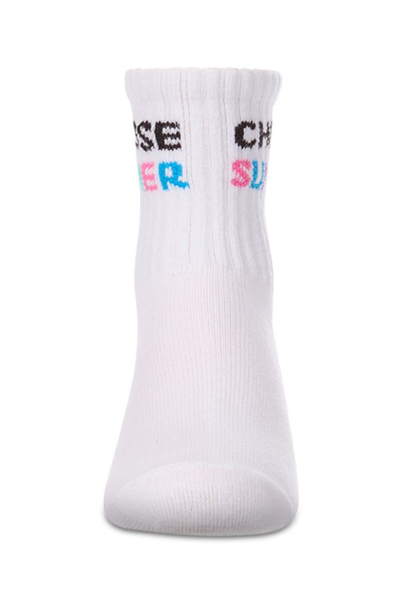 Choose Summer Ribbed Crew Sock, Alternate, color, White