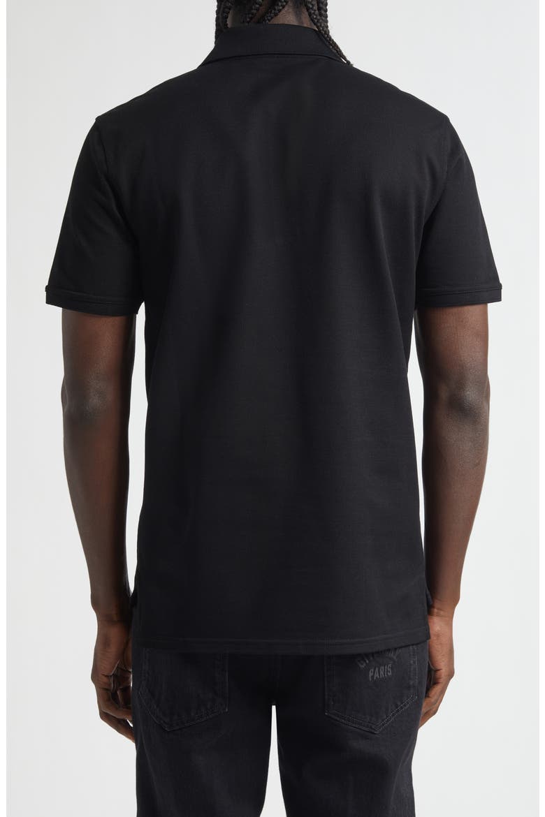 Regular Fit Logo Patch Cotton Piqué Polo, Alternate, color, BLACK