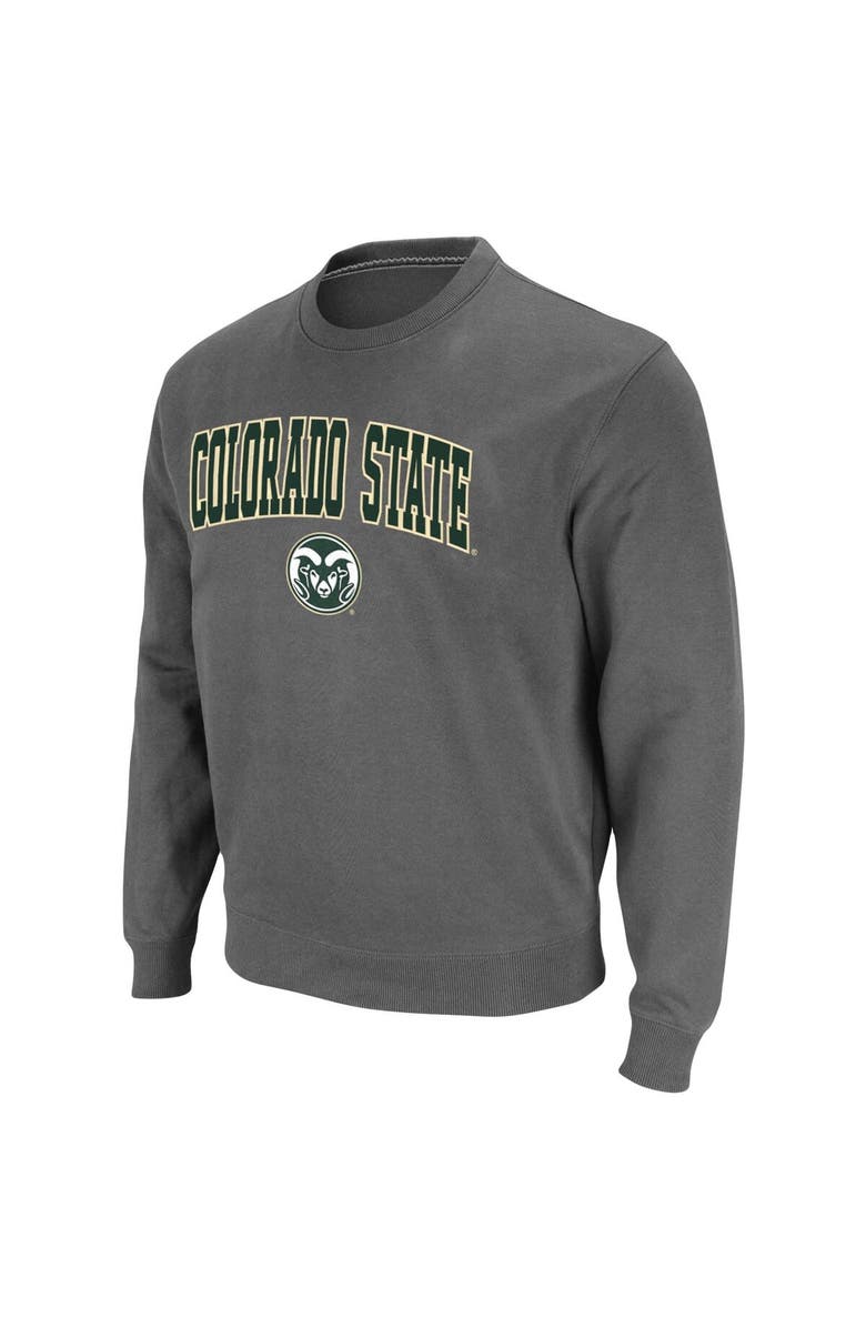 COLOSSEUM Men
s Colosseum Charcoal Colorado State Rams Arch 
Logo Tackle Twill Pullover Sweatshirt, Alternate, color, Charcoal