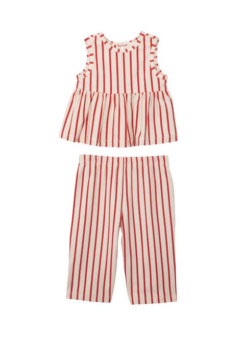 Terracotta Stripe Sleeveless Two Piece Set (Toddler, Little Kid & Big Kid)