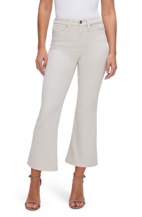 Good Legs Crop Mini Bootcut Jeans (Bone) (Regular & Plus Size)