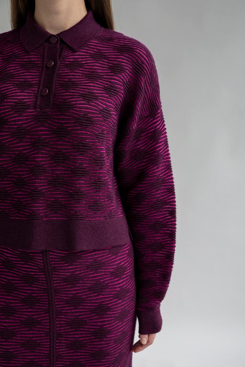 Amelie Polo, Alternate, color, FUCHSIA AUBERGINE