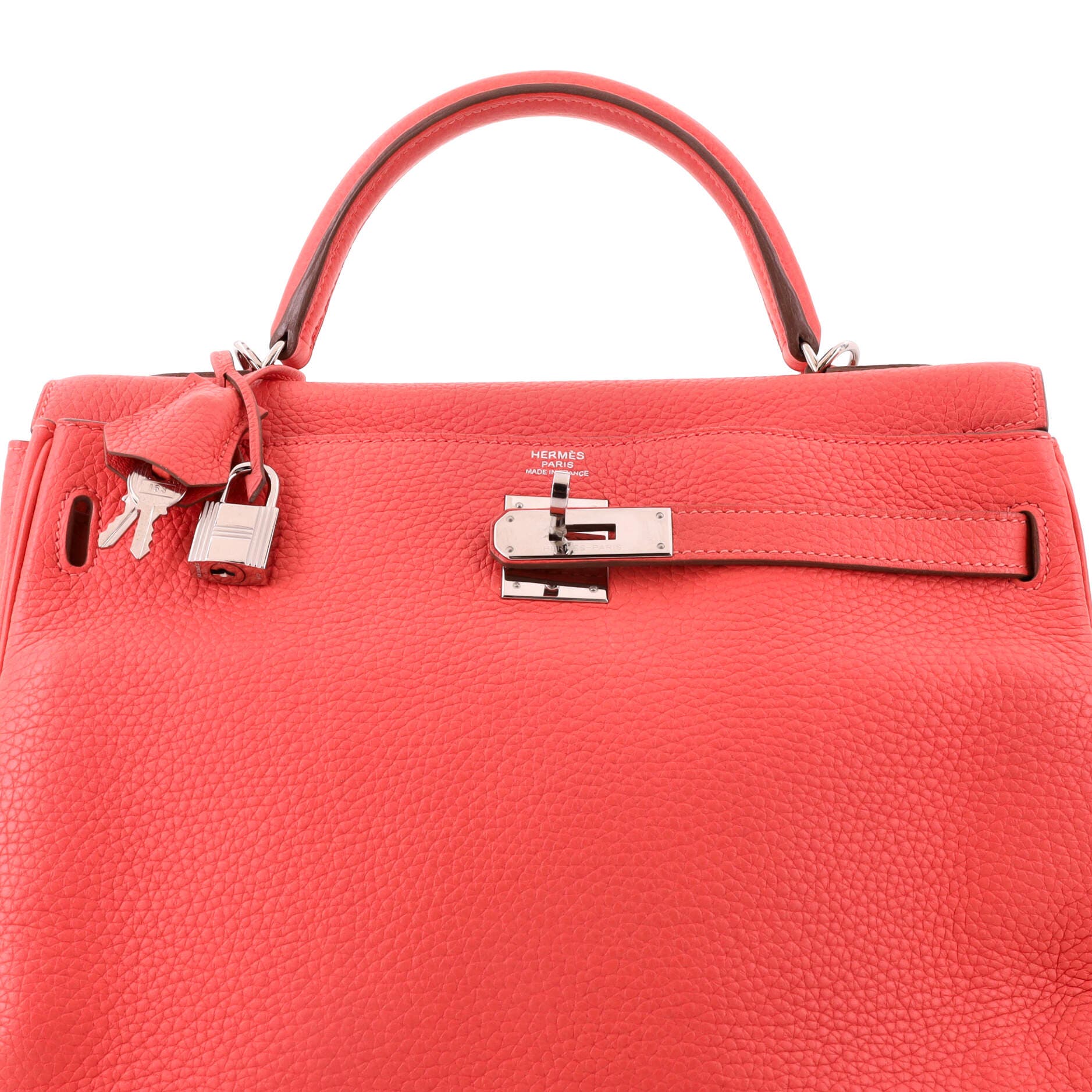 Kelly Handbag Pink Clemence with Palladium Hardware 32, Alternate, color, Pink