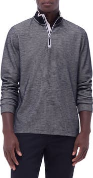 Bugatchi Quarter Zip Performance Pullover