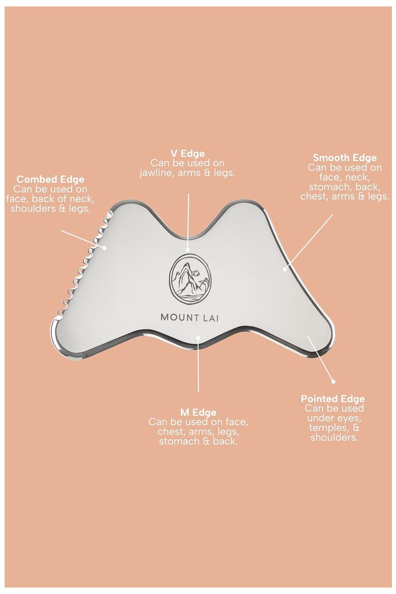 Vitality QI Stainless Steel Gua Sha Contour Tool, Alternate, color, SILVER