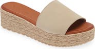 Cordani Bizzy Espadrille Platform Wedge Slide Sandal