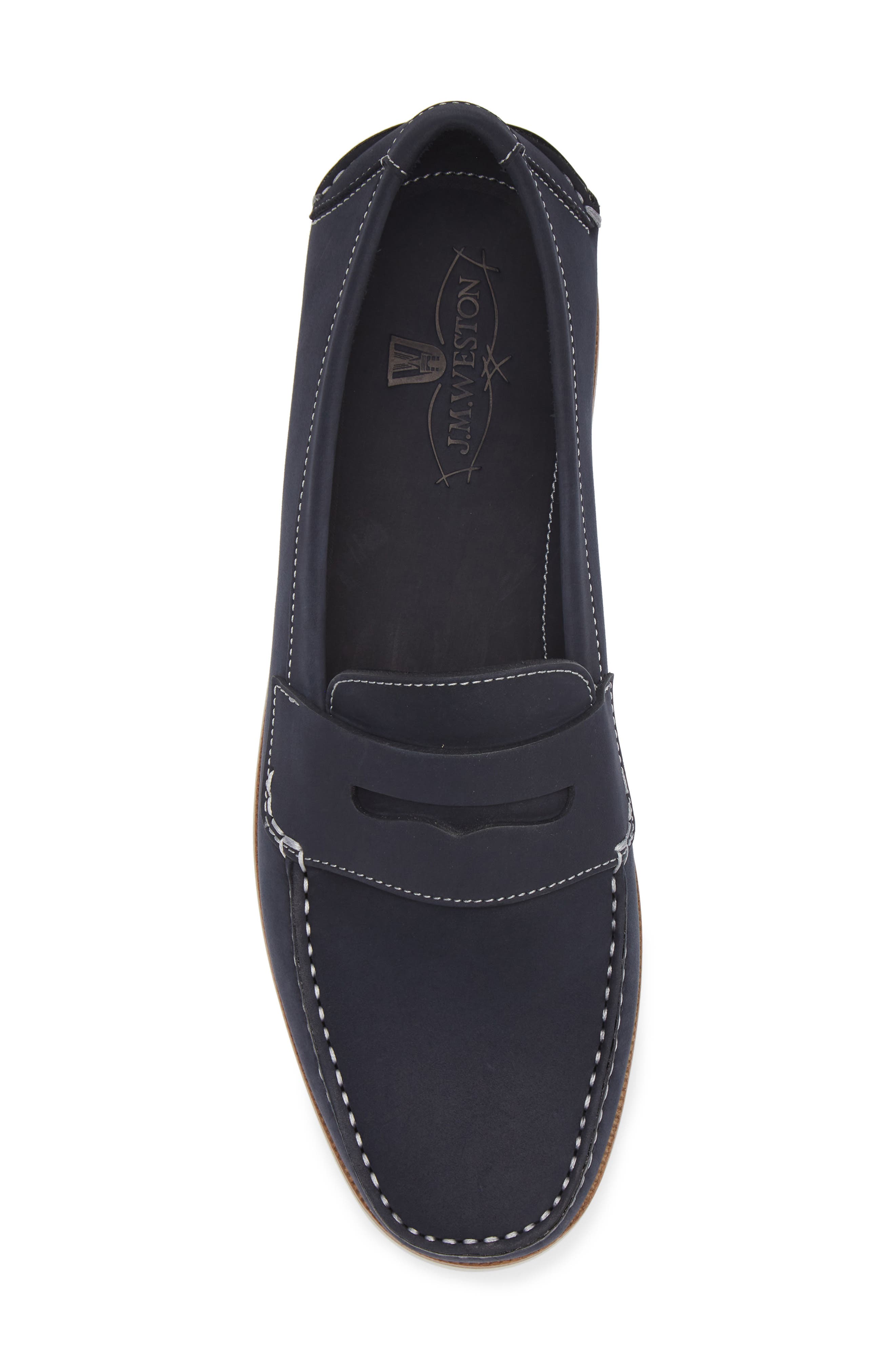 JM WESTON Bateau Water Resistant Penny Loafer (Men  display picture 1