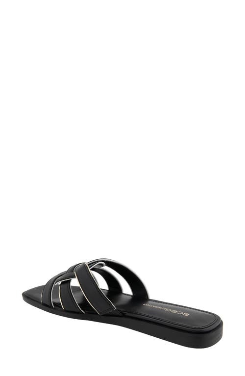 Bcbgeneration Meltem Slide Sandal In Black/platino