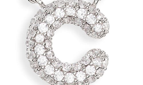 Leith Cubic Zirconia Initial Pendant Necklace