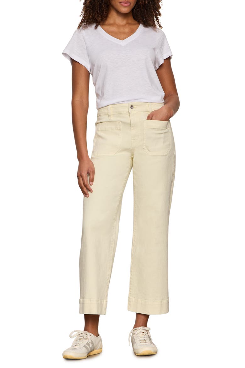 The Marine Crop Denim Pants, Alternate, color, WASHED LEMON YELLOW