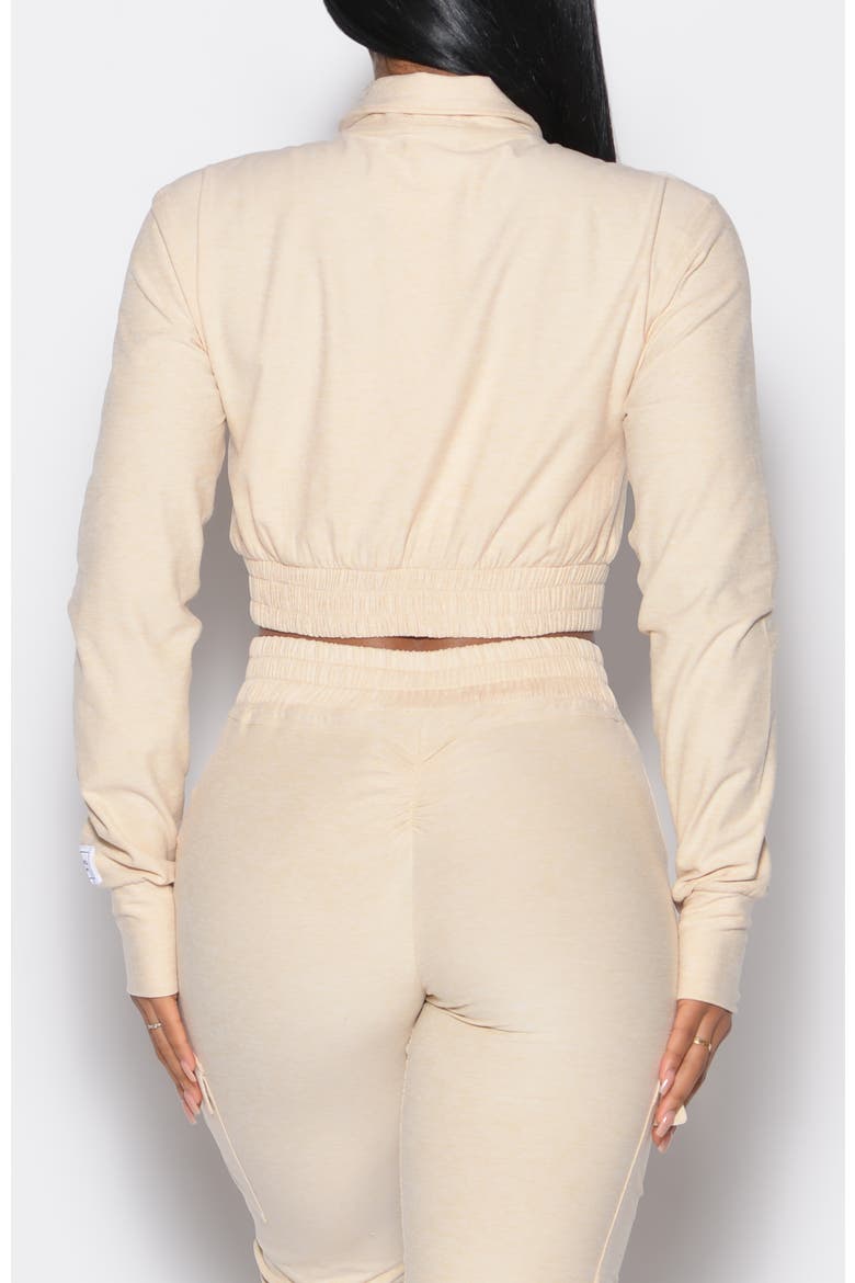 Cloud Crop Jacket, Alternate, color, Vanilla