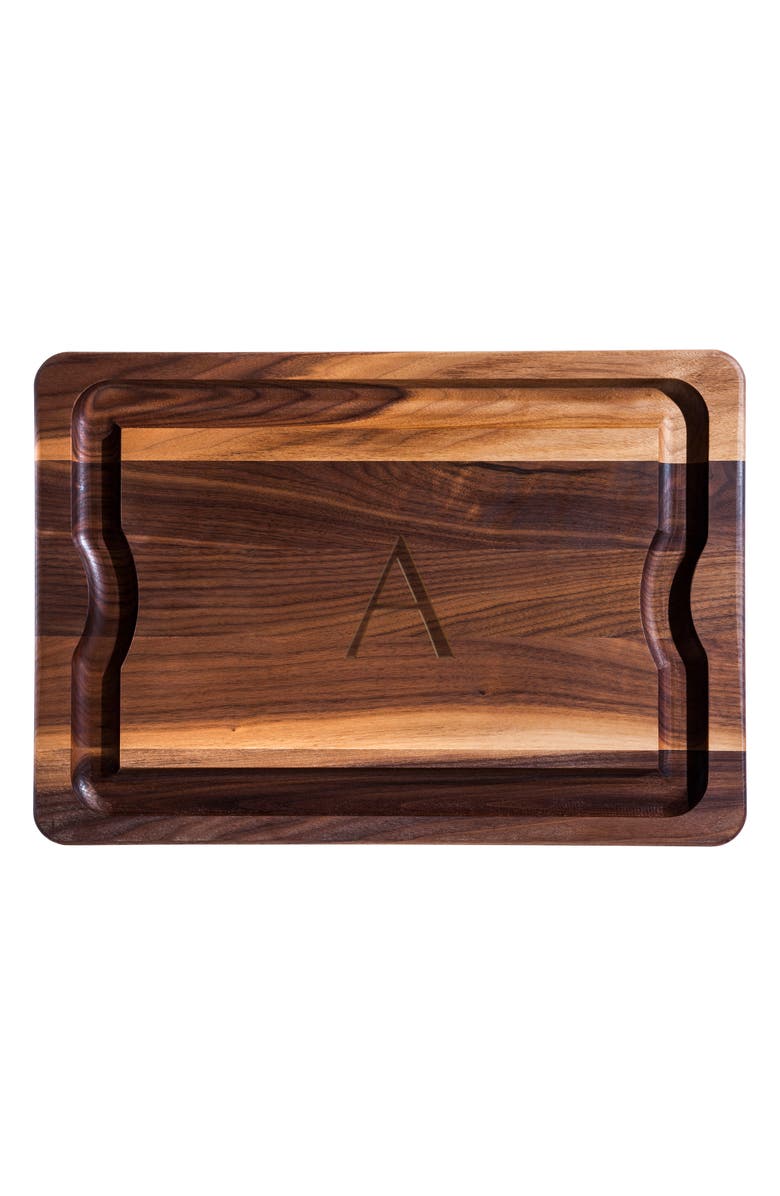 JK Adams Monogrammed Walnut BBQ Serving Board, Main, color, 