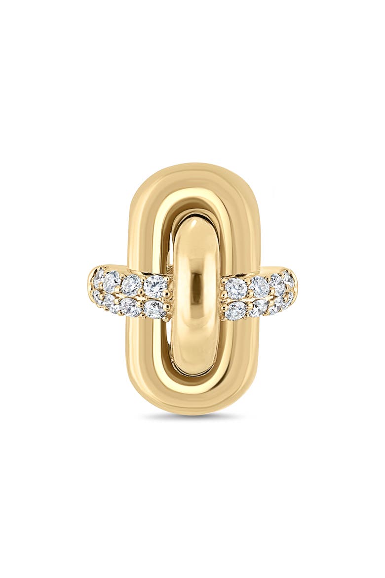 Varda 18k Gold Diamond Link Stud Earrings, Alternate, color, 18K YELLOW GOLD