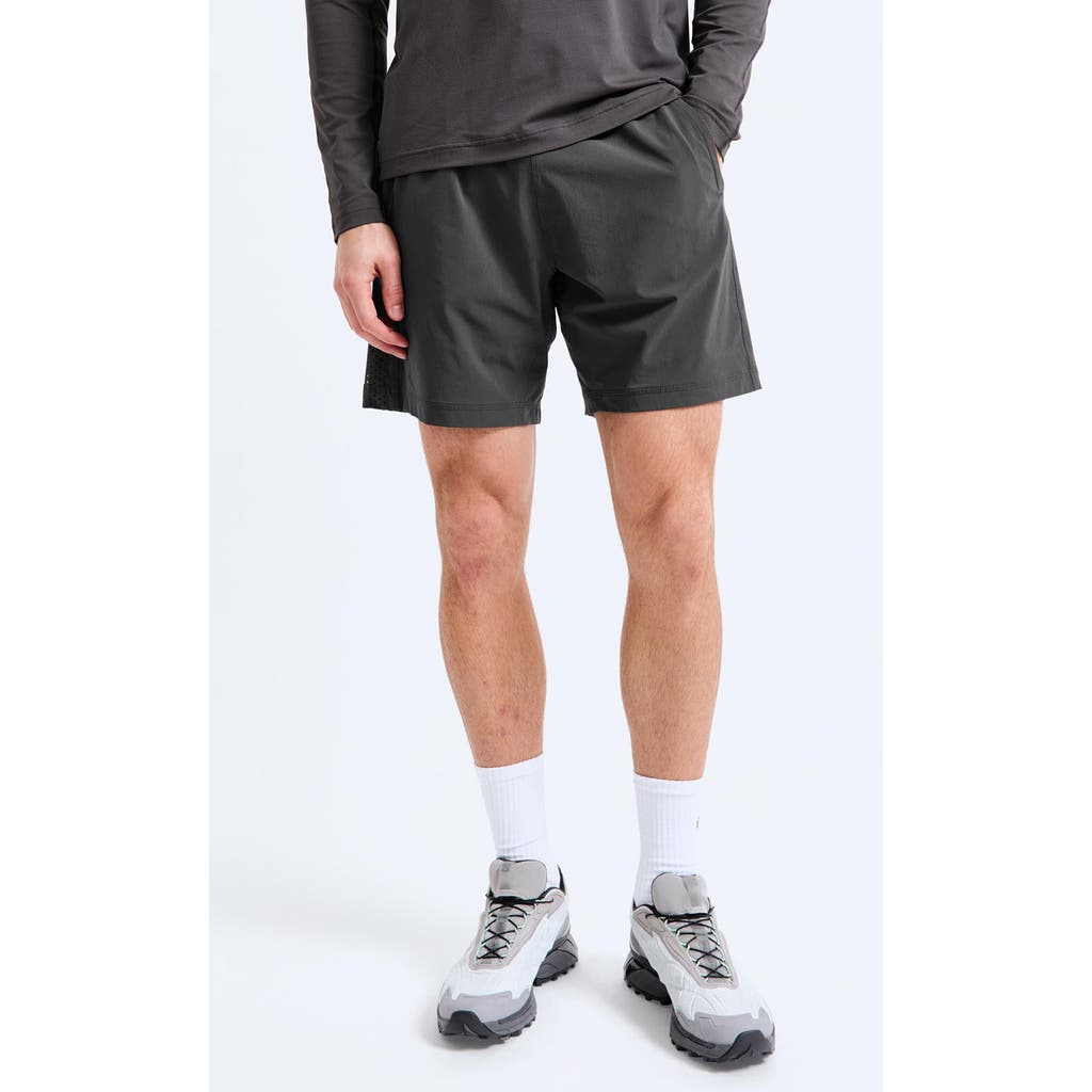 Reigning Champ 4-Way Stretch Nylon 7-Inch Training Shorts in Carbon  product