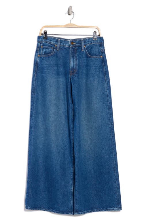 Mother The Rigatoni Sneak Wide Leg Jeans In Blue
