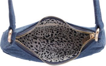Leilani Woven Denim Baguette Shoulder Bag