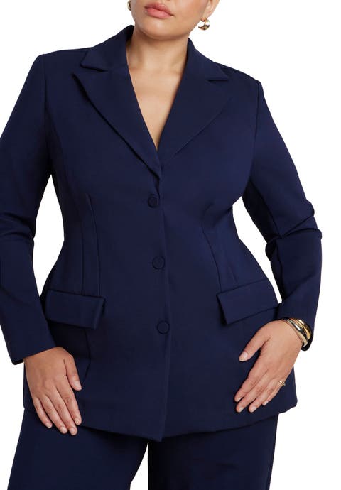 The Ultimate Stretch Nipped Waist Blazer (Plus)