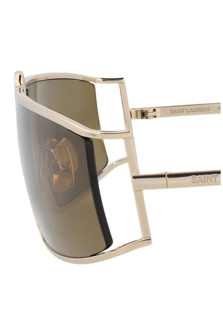 66mm Geometric Sunglasses, Alternate, color, GOLD GOLD BROWN